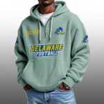 Delaware Football EST 1889 Half Quarter Zip Waffle Hoodie
