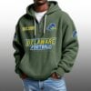 Delaware Football EST 1889 Half Quarter Zip Waffle Hoodie 2