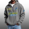 Delaware Football EST 1889 Half Quarter Zip Waffle Hoodie 4