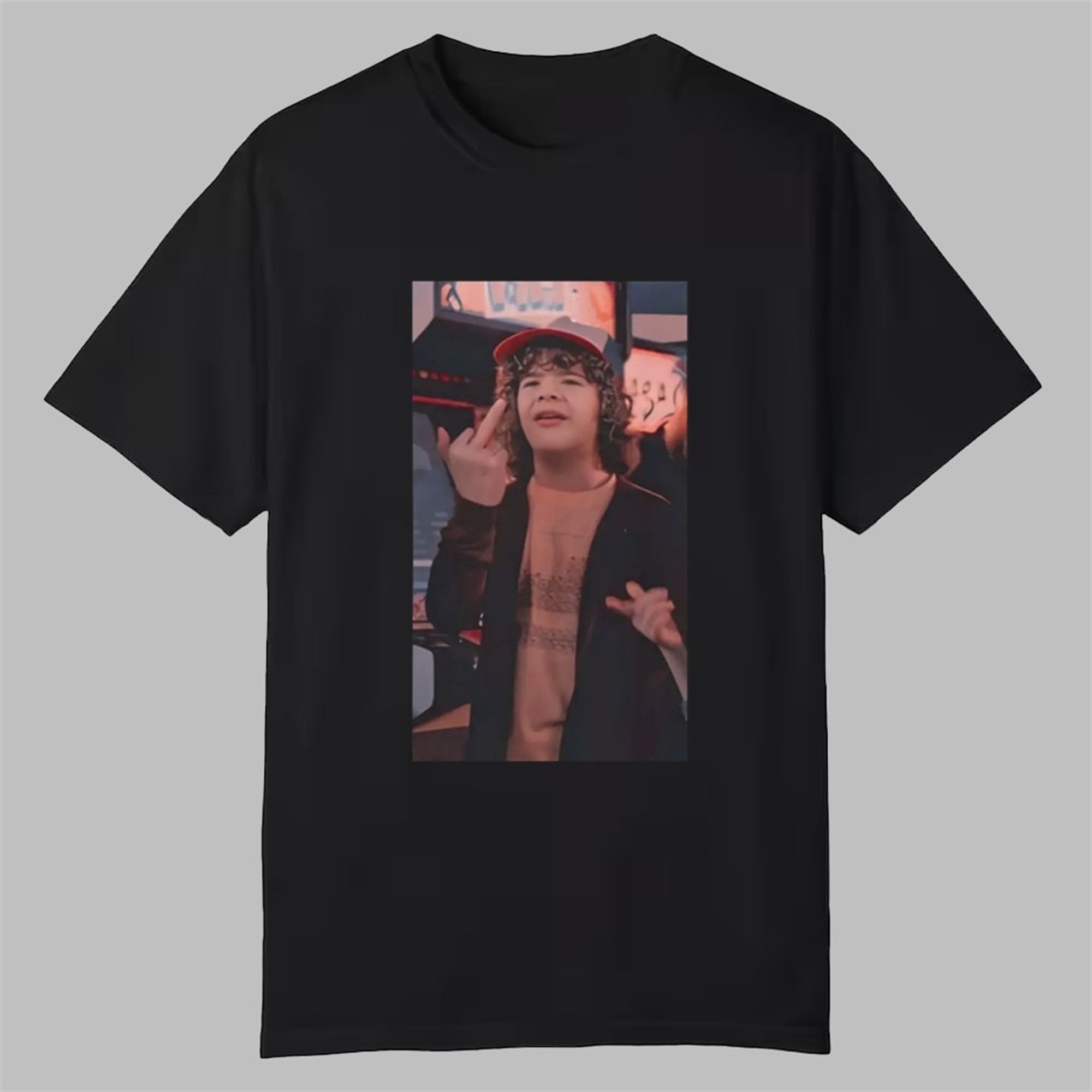 Dustin Henderson Stranger Things Middle Finger Shirt 1 Dustin Henderson Stranger Things Middle Finger Shirt 0 0
