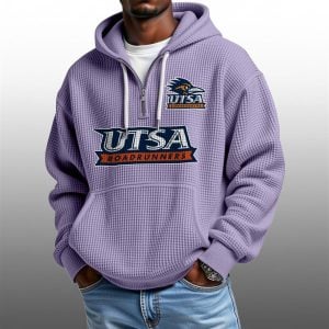2026 UTSA Roadrunners Waffle Zip Hoodie 1