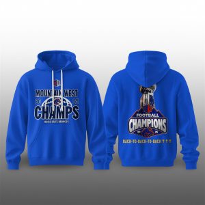 Boise State Broncos Mountain West Champs 2025 Back To Back Hoodie 1