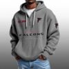Falcons EST 1965 Half Quarter Zip Waffle Hoodie 1