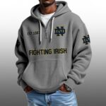 Fighting Irish EST 1887 Half Quarter Zip Waffle Hoodie