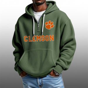 2026 Tigers Waffle Zip Hoodie 1