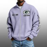 GB Packers EST 1919 Quarter Zip Waffle Sweatshirt