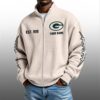 GB Packers EST 1919 Quarter Zip Waffe Sweatshirt 3