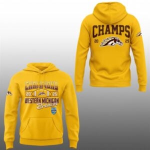 Western Michigan Broncos Myrtle Beach Bowl Champions 2025 Football Hoodie 1 1