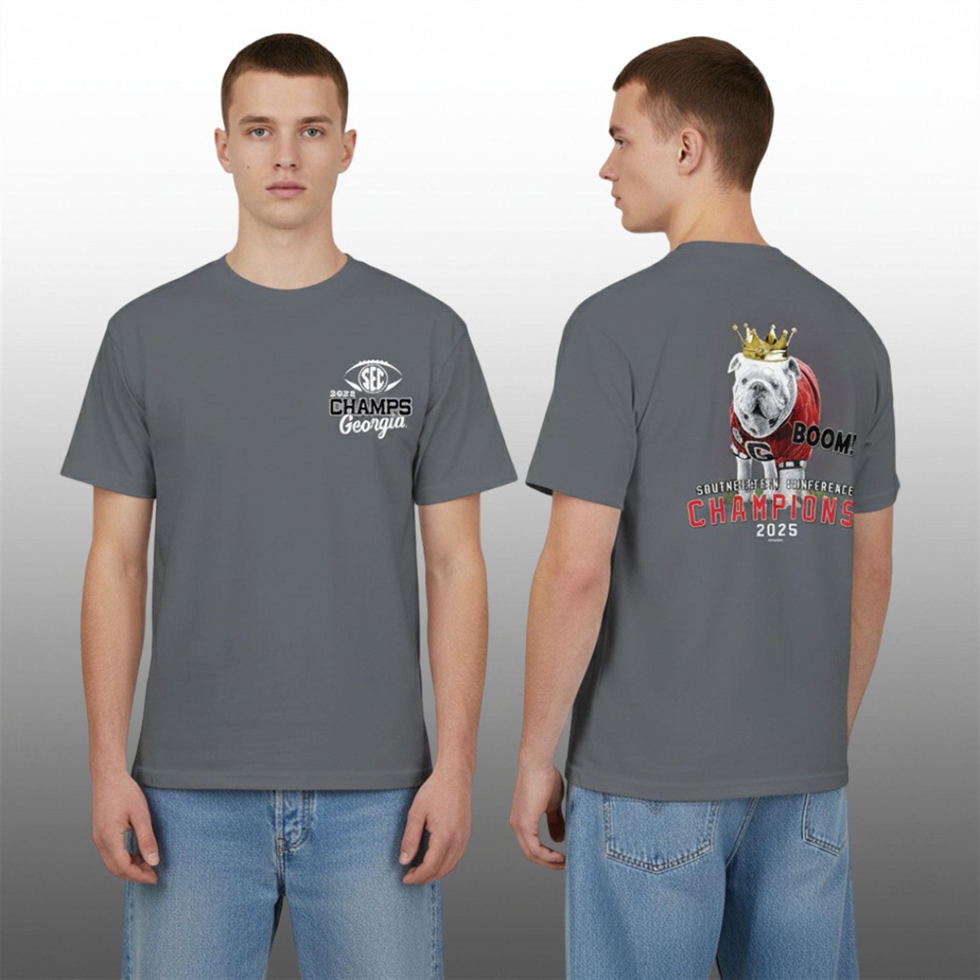 Georgia 2025 Champions Mascot Crown Shirt 2 Georgia 2025 Champions Mascot Crown Shirt 2