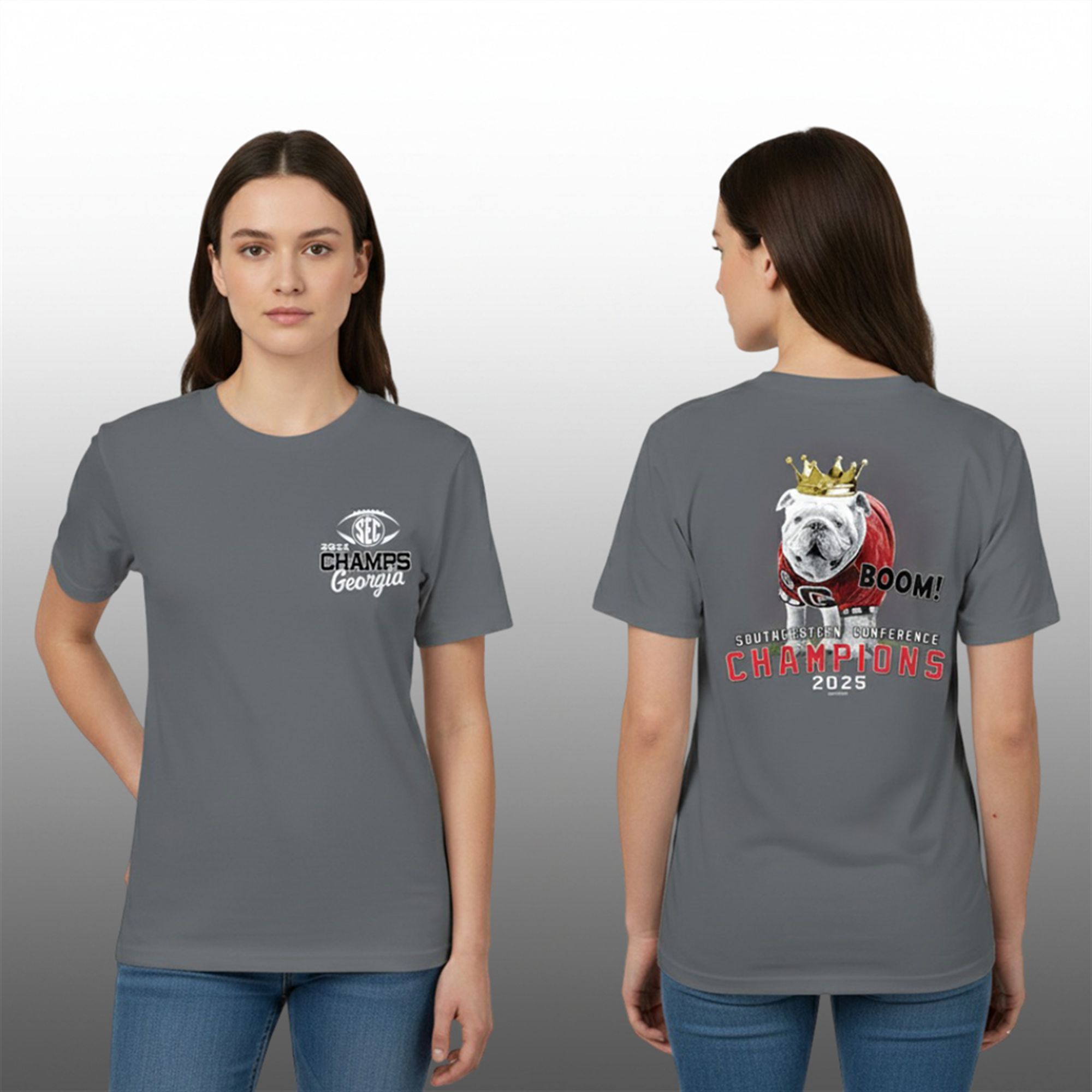 Georgia 2025 Champions Mascot Crown Shirt 3 Georgia 2025 Champions Mascot Crown Shirt 3