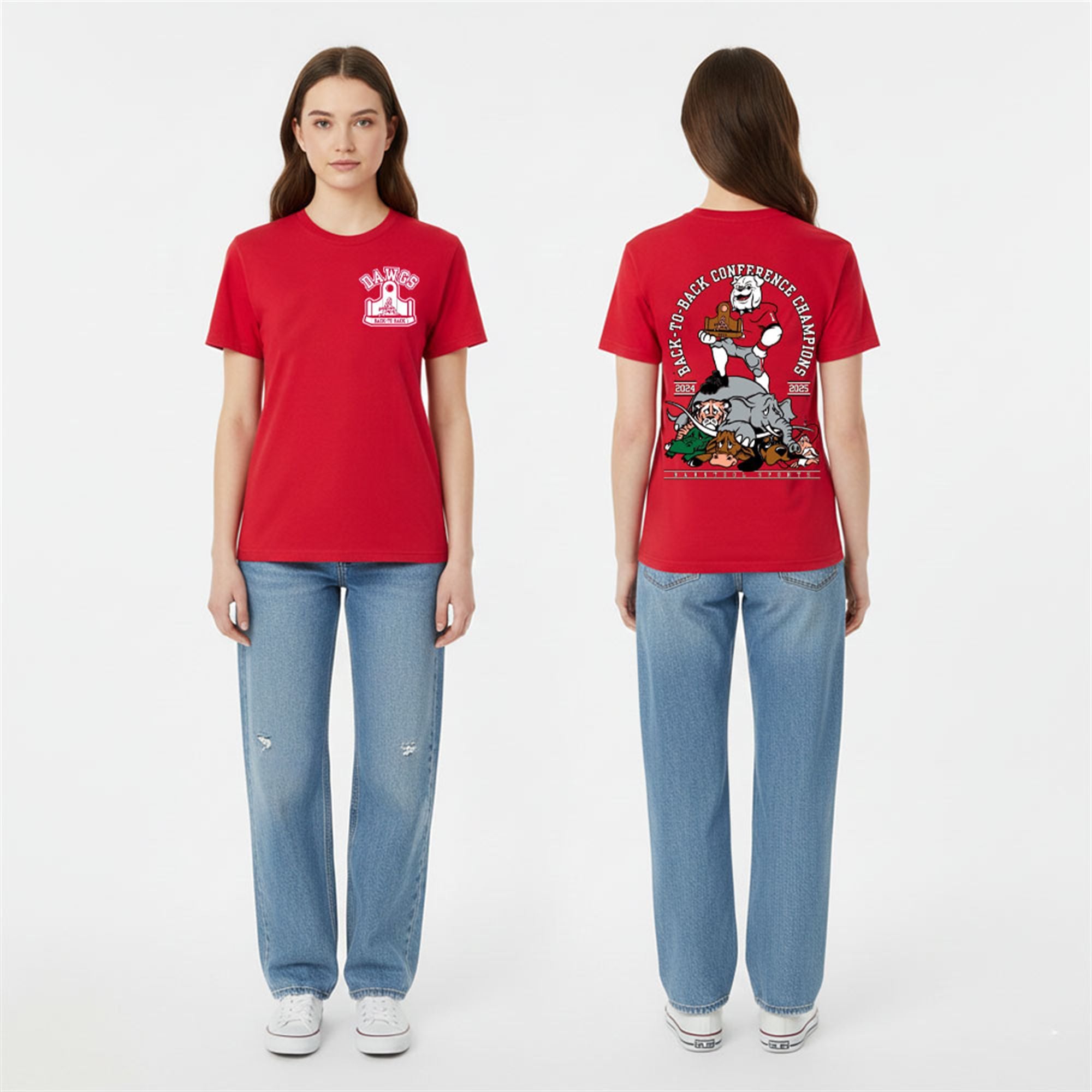 Georgia Bulldogs Back to Back Conference Champions 2025 Shirt 2 Georgia Bulldogs Back to Back Conference Champions 2025 Shirt 2