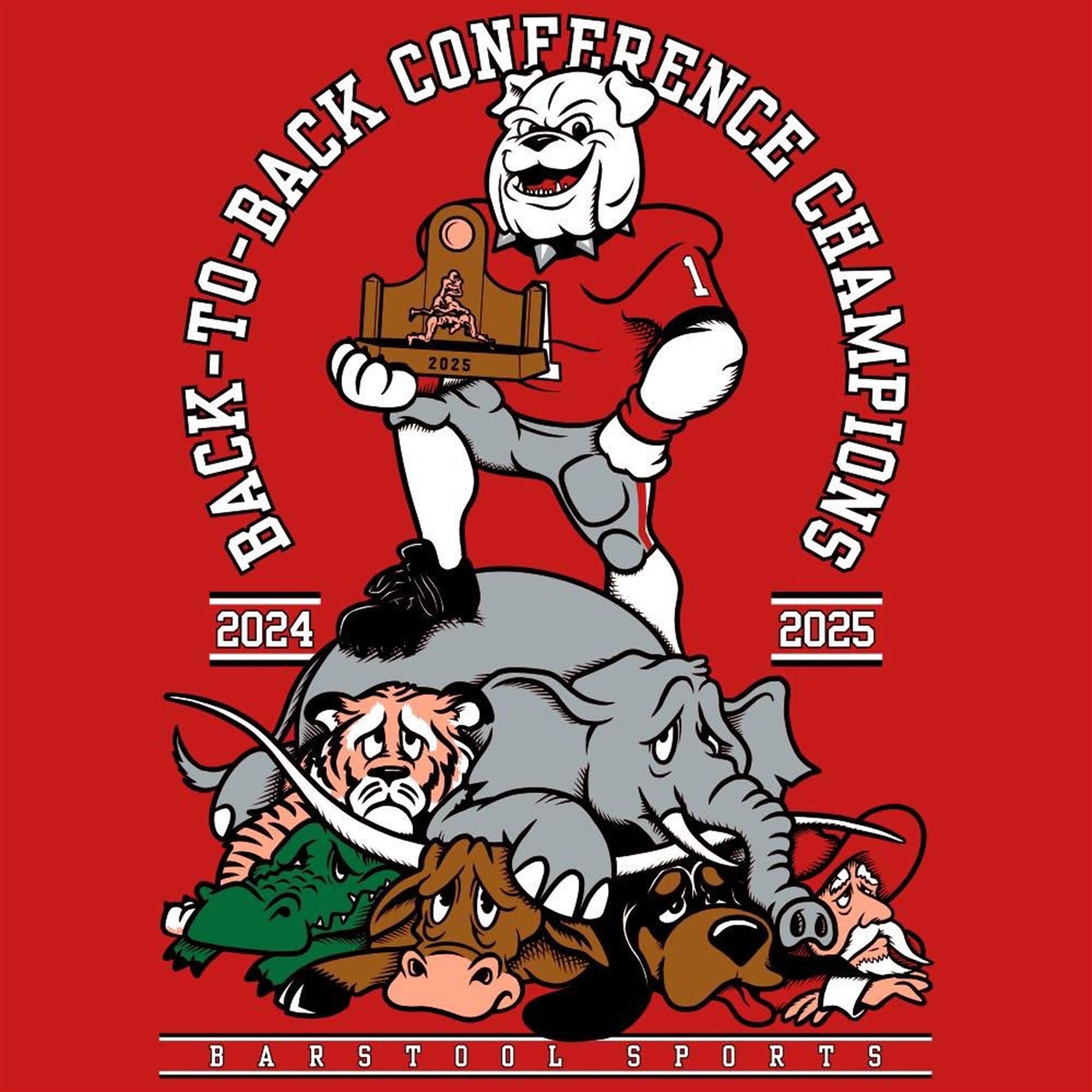 Georgia Bulldogs Back to Back Conference Champions 2025 Shirt 3 Georgia Bulldogs Back to Back Conference Champions 2025 Shirt 6