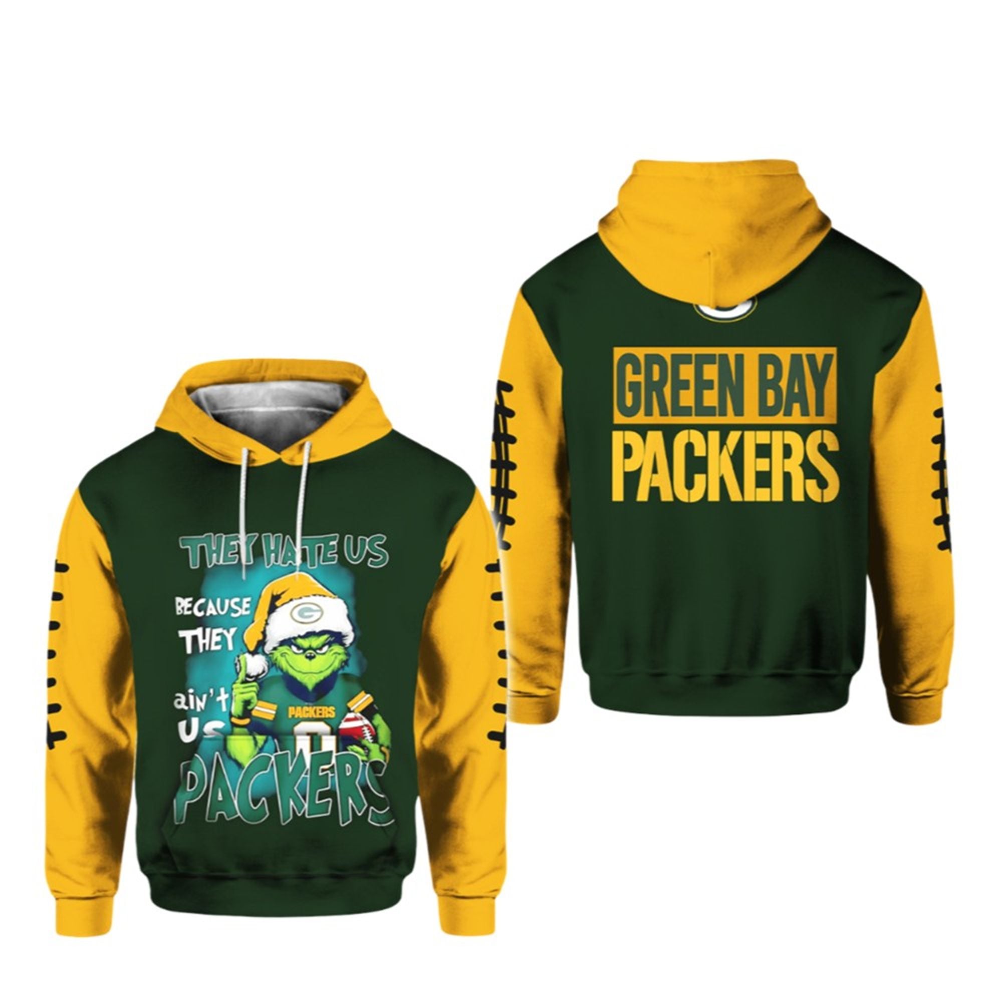 Grnch They Hate Us Because They Ain't Us Packers 2025 Hoodie 2 Grnch They Hate Us Because They Aint Us Packers 2025 Hoodie 1 2