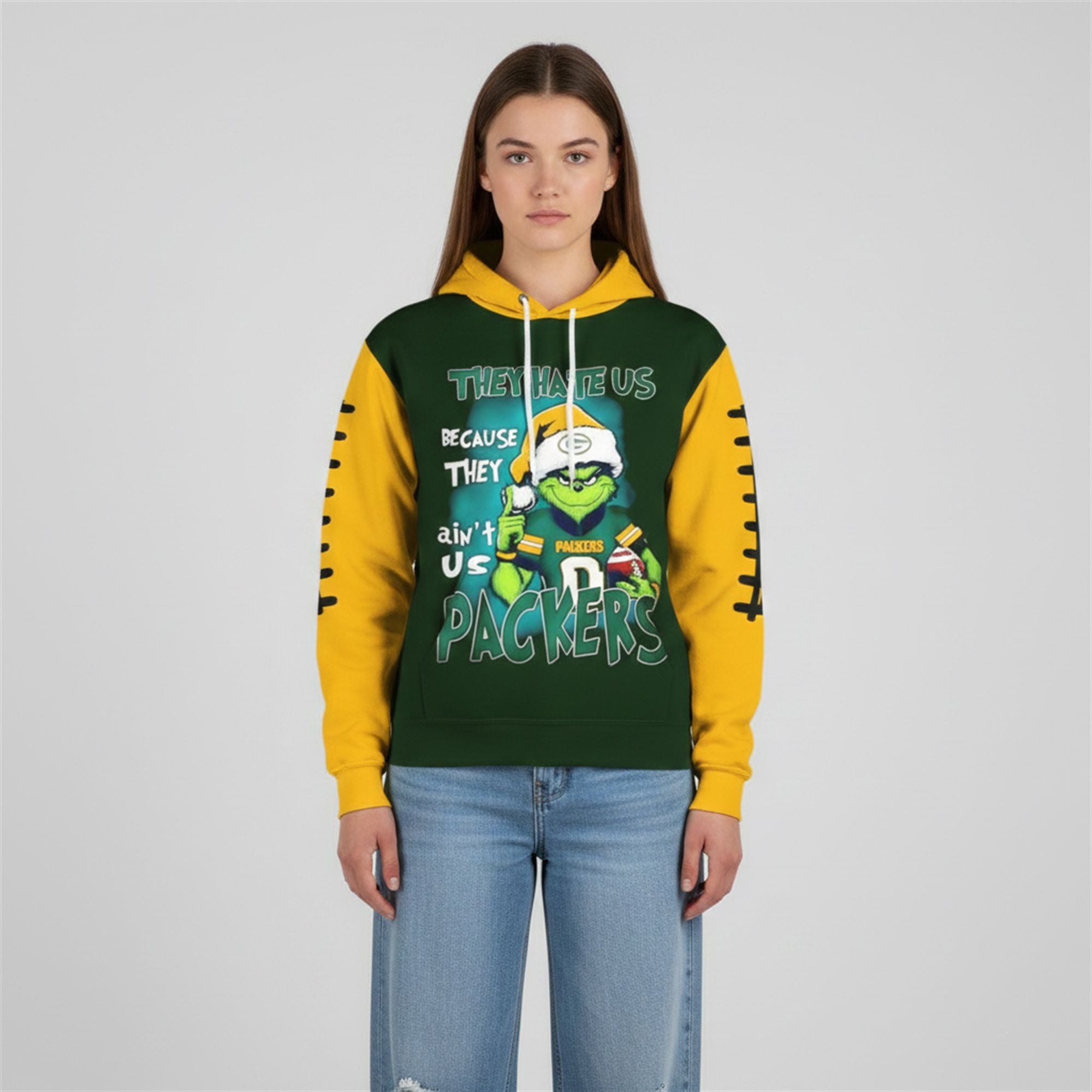 Grnch They Hate Us Because They Ain't Us Packers 2025 Hoodie Grnch They Hate Us Because They Ain't Us Packers 2025 Hoodie