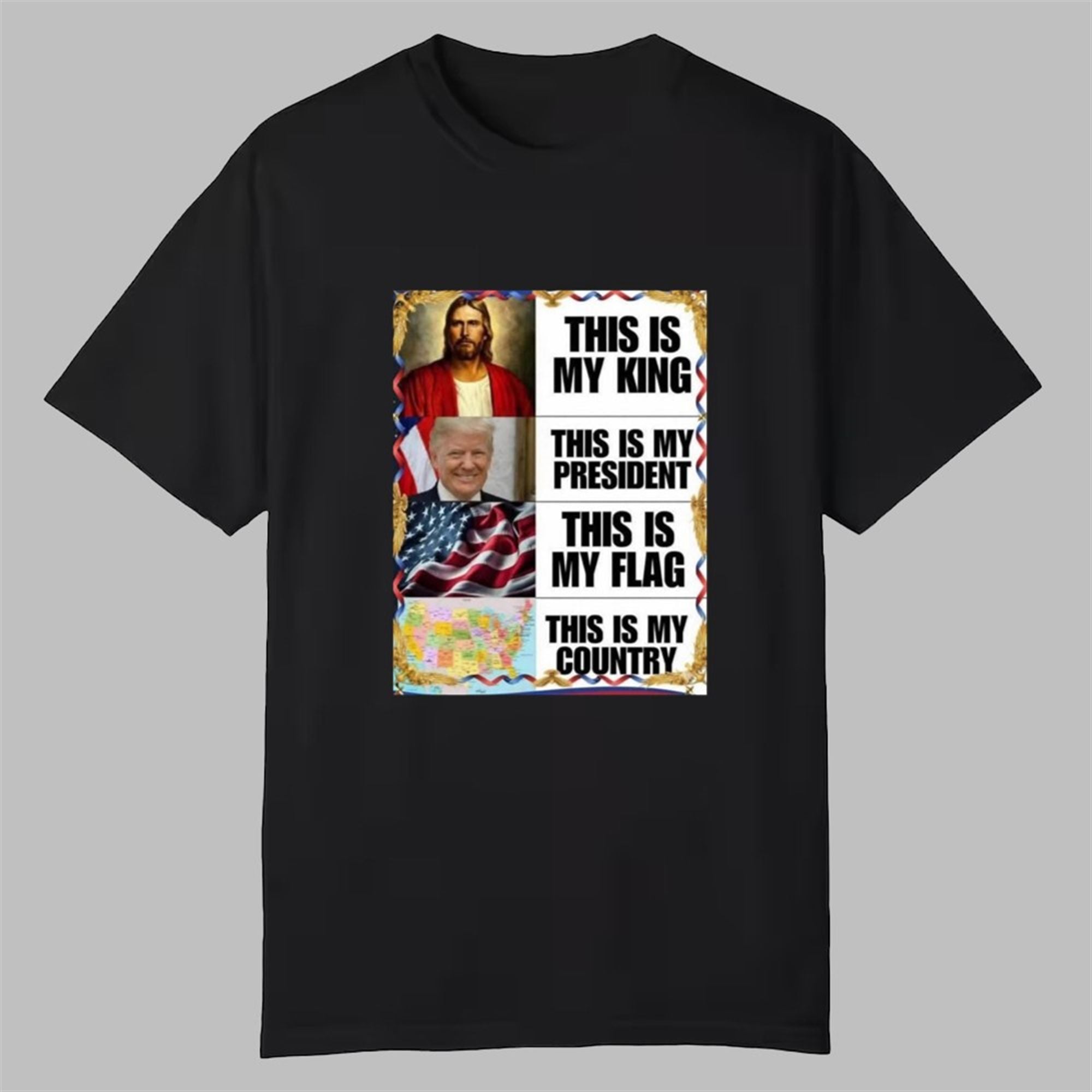 Gunther Eagleman This Is My King President Flag Country Shirt 1 Gunther Eagleman This Is My King President Flag Country Shirt 1