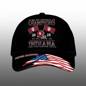 3 Indiana Hoosiers Football 2025 Big Ten Champions Never Daunted Cap