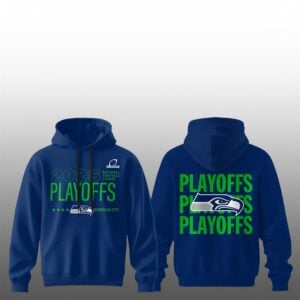 Seattle Seahakws Playoff 2025 Postseason Emeraid City Hoodie 1