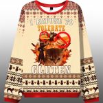 I Refuse to Tolerate Gluten Ugly Sweater 2025 Christmas