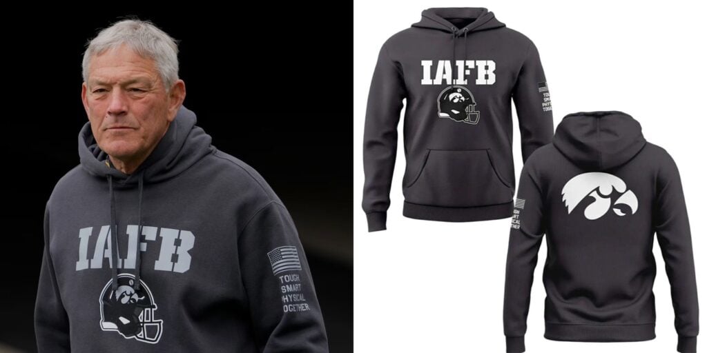 IAFB Pride Stand With Kirk Ferentz in the Iowa Hawkeyes IAFB Hoodie