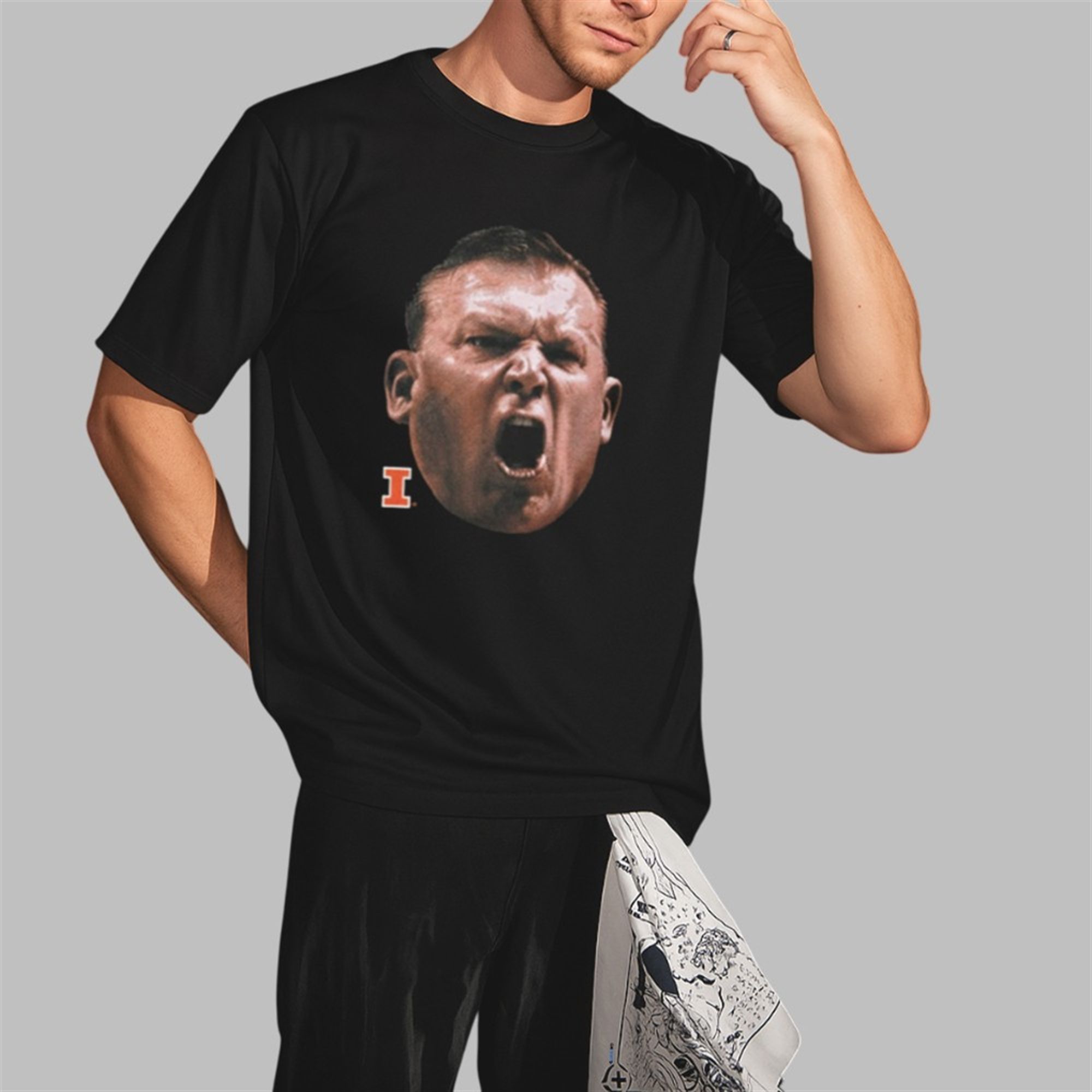 Illinois Bret Bielema Big Face Shirt 3 Illinois Bret Bielema Big Face Shirt 2 3