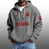 Indiana 1887 EST Half Quarter Zip Waffle Hoodie 3