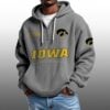 Iowa EST 1989 Half Quarter Zip Waffle Hoodie 1