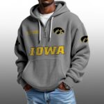 Iowa EST 1989 Half Quarter Zip Waffle Hoodie
