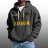 Iowa EST 1989 Half Quarter Zip Waffle Hoodie 4