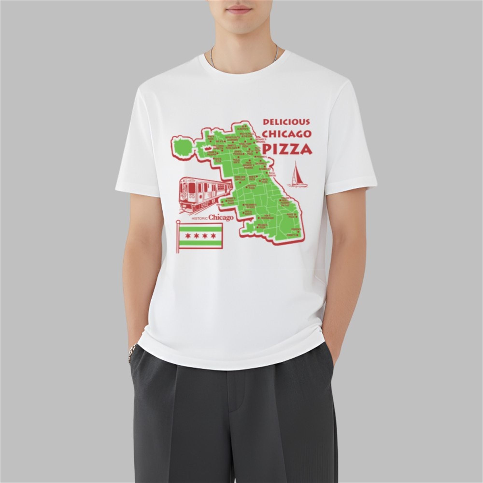 Joey Swoll Delicious Chicago Pizza Shirt 4 Joey Swoll Delicious Chicago Pizza Shirt 3 7