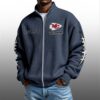 KC Chiefs EST 1959 Quarter Zip Waffe Sweatshirt 2
