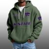 Kansas State EST 1896 Half Quarter Zip Waffle Hoodie 2