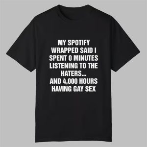 My Spotify Wrapped Said I Spent 0 Minutes Listening To The Haters Shirt 0 0