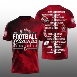 1 2025 Indiana Hoosiers Big Ten Conference Football Champs Shirt