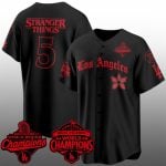 LA Dodgers 2024 2025 World Series Champions x Stranger Things 5 Jersey