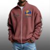 LA Rams EST 1937 Quarter Zip Waffe Sweatshirt 4