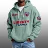 Liberty Flames EST 1973 Half Quarter Zip Waffle Hoodie