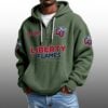 Liberty Flames EST 1973 Half Quarter Zip Waffle Hoodie 3