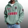 Lobos EST 1894 Half Quarter Zip Waffle Hoodie 7 Lobos EST 1894 Half Quarter Zip Waffle Hoodie 3