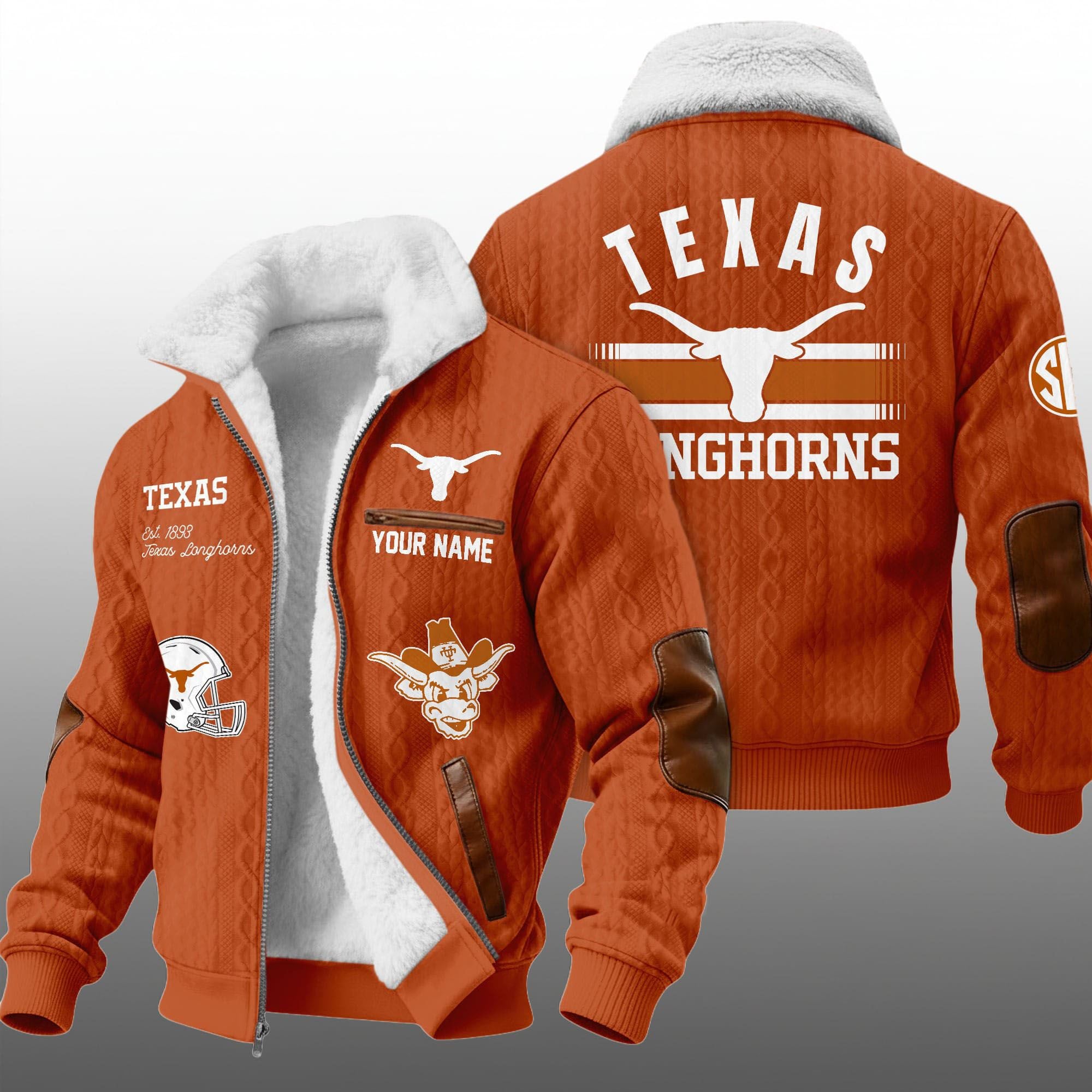 Longhorns Est 1893 Winter Fleece Jacket 1 Longhorns Est 1893 Winter Fleece Jacket 1