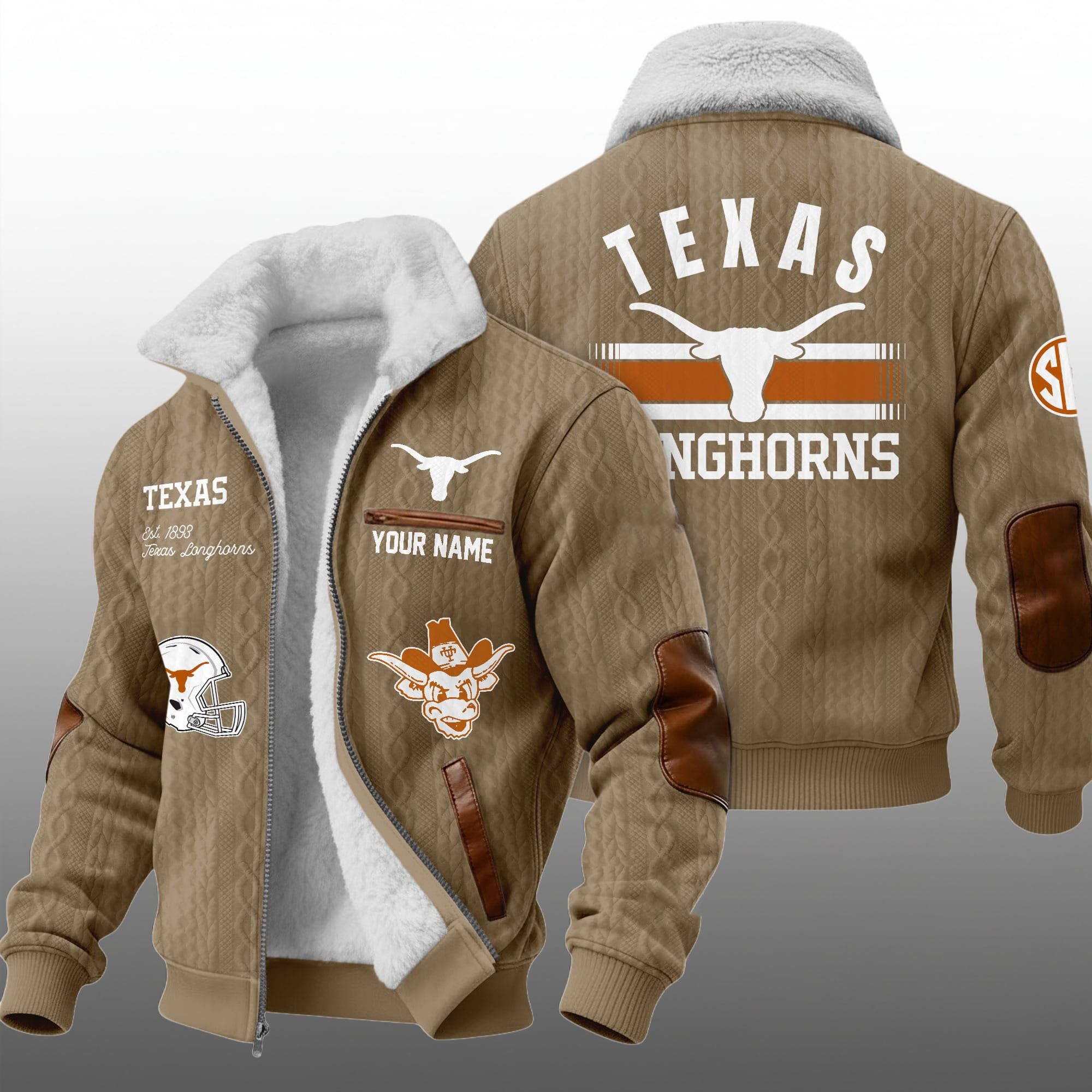 Longhorns Est 1893 Winter Fleece Jacket 3 Longhorns Est 1893 Winter Fleece Jacket 3