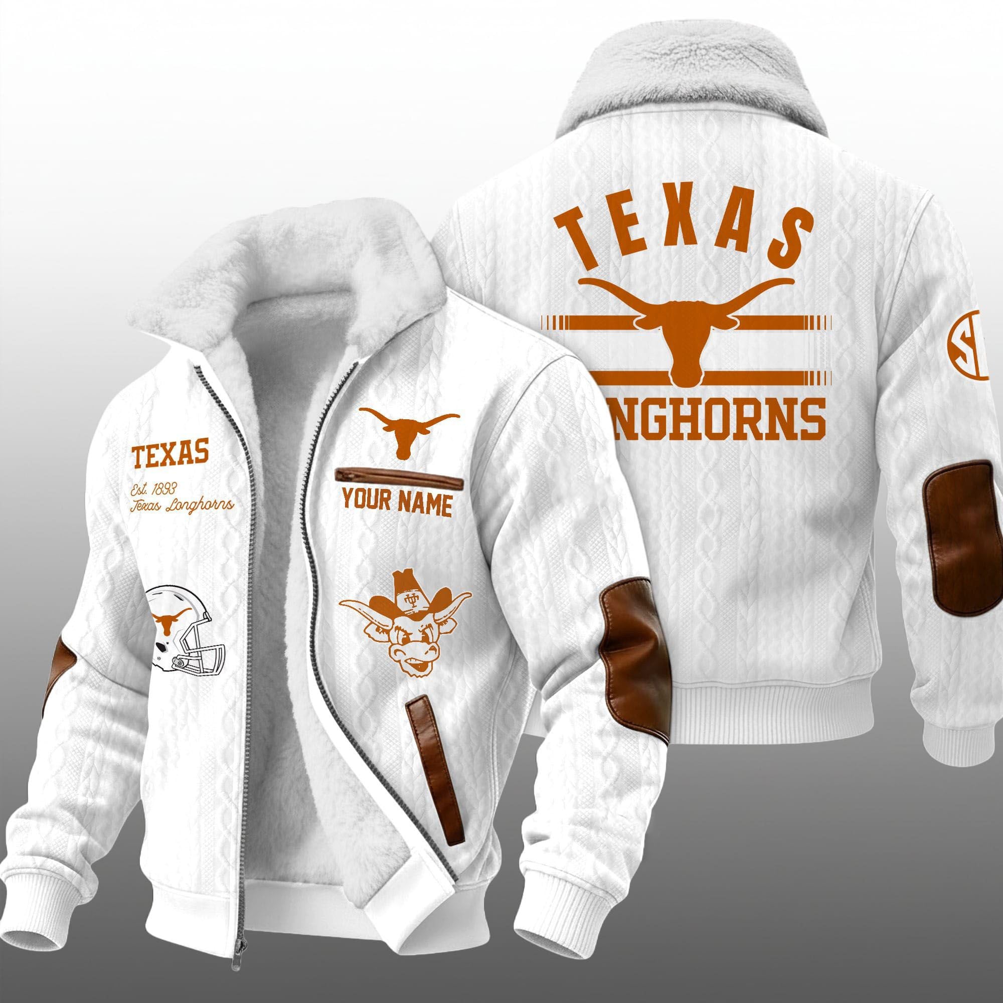 Longhorns Est 1893 Winter Fleece Jacket 4 Longhorns Est 1893 Winter Fleece Jacket 4