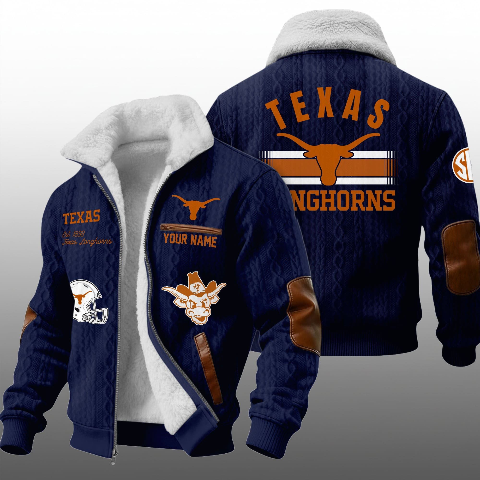 Longhorns Est 1893 Winter Fleece Jacket 5 Longhorns Est 1893 Winter Fleece Jacket 5