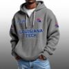 Louisiana Tech EST 1901 Half Quarter Zip Waffle Hoodie 1