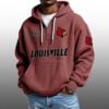 Louisville EST 1912 Half Quarter Zip Waffle Hoodie 1