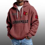 Louisville EST 1912 Half Quarter Zip Waffle Hoodie