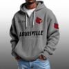 Louisville EST 1912 Half Quarter Zip Waffle Hoodie 2