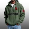 Louisville EST 1912 Half Quarter Zip Waffle Hoodie 3