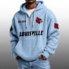 Louisville EST 1912 Half Quarter Zip Waffle Hoodie 4