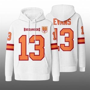 2025 Buccaneers Mike Evans 13 Waffle Hoodie 1 1