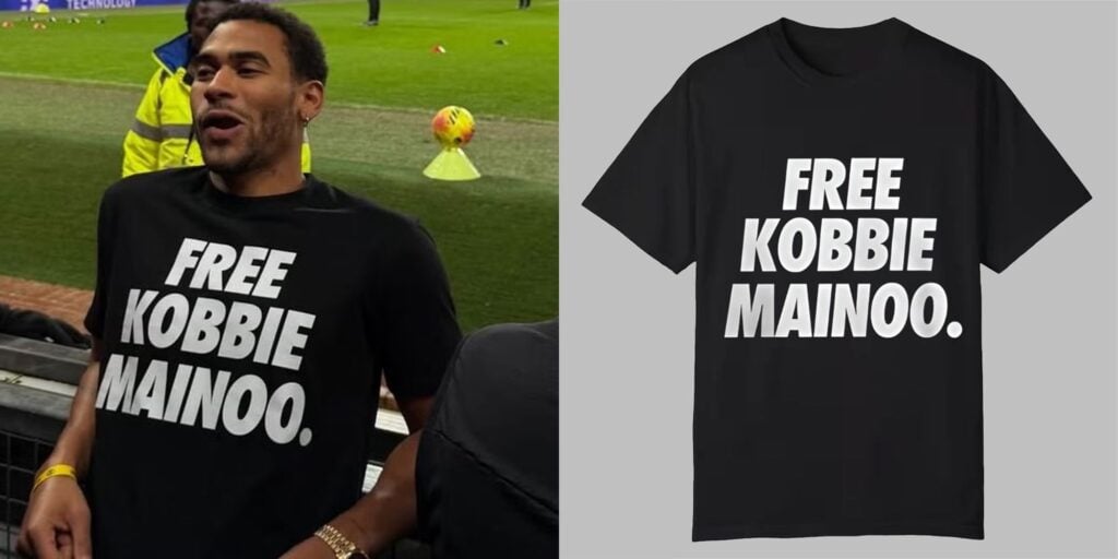 Mainoo's Brother wears Free Kobbie Shirt at Old Trafford in Message To Ruben Amorim